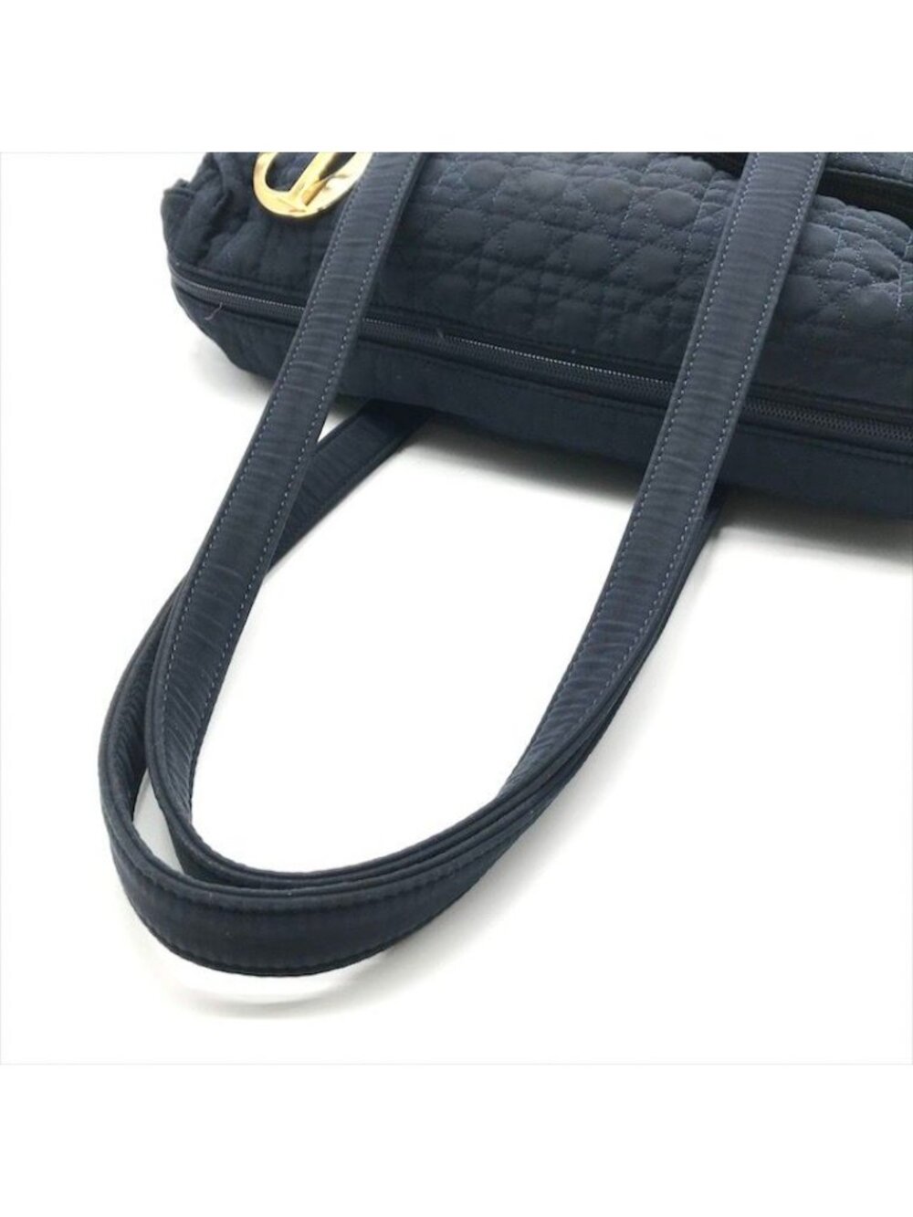 Dior Cannage Nylon Tote Boston Bag Navy - Picture 6 of 10